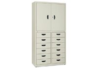 十二抽玻璃掩門(mén)柜STW-020